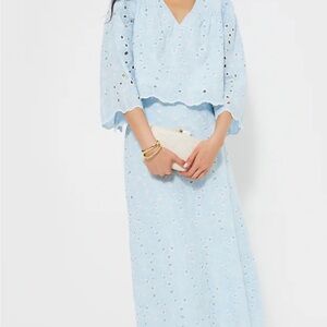 Tuckernuck Light Blue Eyelet Skirt